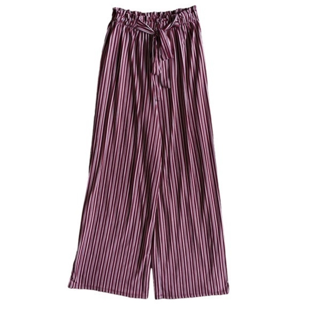 LA Gypsy Women’s Red and White Striped Wide Leg Pants Size S